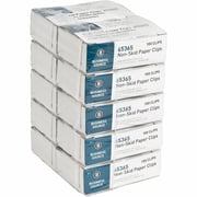 Business Source Paper Clips Regular Nonskid 1000/PK Silver 65365