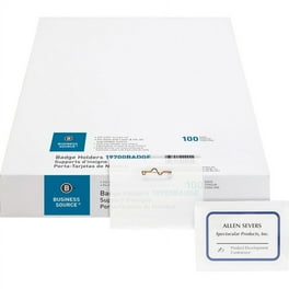Business Source Pin Style Holder Name Badge Kit - 100 / Box - Clear Business Source Pin Style Holder Name Badge Kit - 100 / Box - Clear
