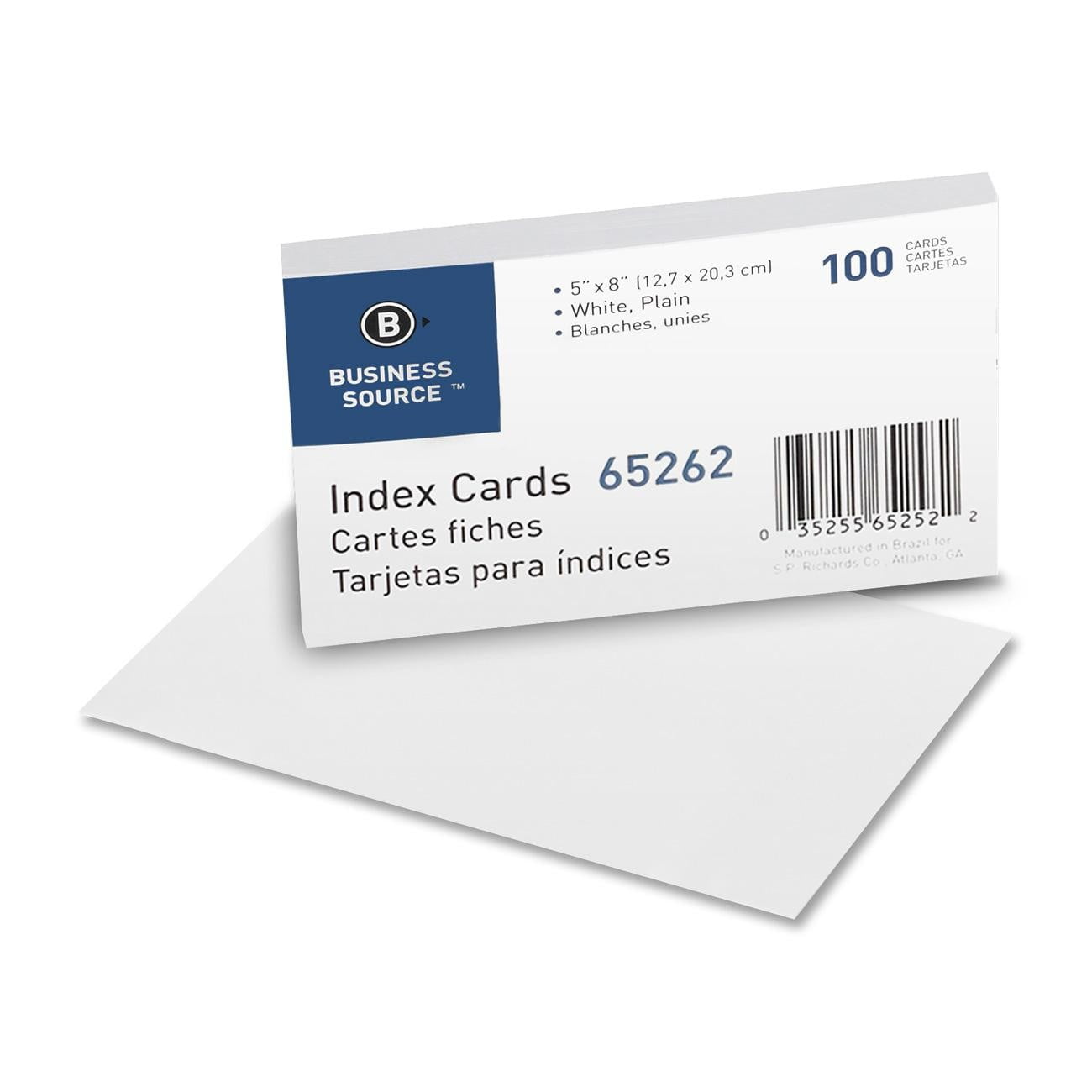 Business Source Plain Index Cards - 8 Business Source Plain Index Cards - 8