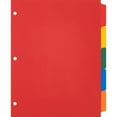 thumbnail image 1 of Business Source Plain Tab Color Polyethylene Index Dividers - Blank Tab(s) - 5 Tab(s)/Set - 8.5" Divider Width x 11" Divider Length - Letter - 3 Hole Punched - Red Polyethylene | Bundle of 10 Sets, 1 of 1