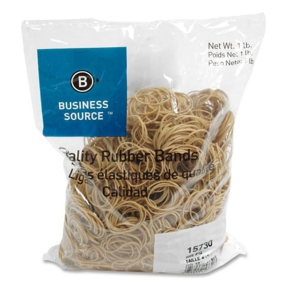 Business Source Quality Rubber Bands Size: #12 - 1.8" Length x 1.1" Width - Sustainable - 2500 / Pack - Rubber - Crepe