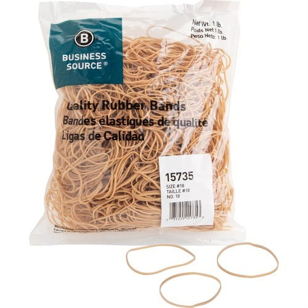 Business Source Quality Rubber Bands - Size: #18 - 3 Business Source Quality Rubber Bands - Size: #18 - 3