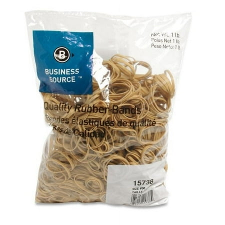 Business Source Quality Rubber Bands Size: #30 - 2" Length x 0.1" Width - Sustainable - 1150 / Pack - Rubber - Crepe
