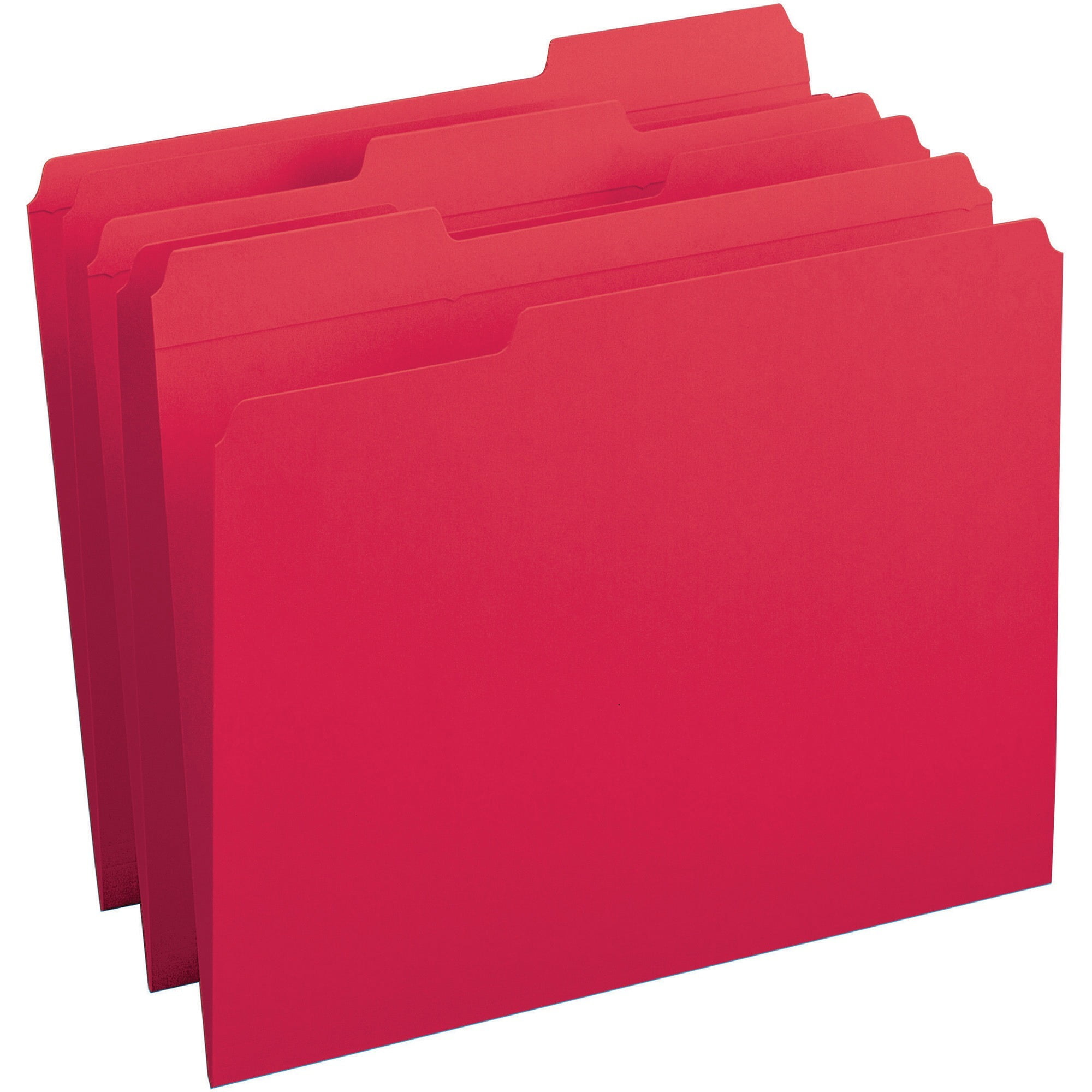 Business Source Reinforced Tab Colored File Folders - Red - 10% Recycled - 100 / Box Business Source Reinforced Tab Colored File Folders - Red - 10% Recycled - 100 / Box