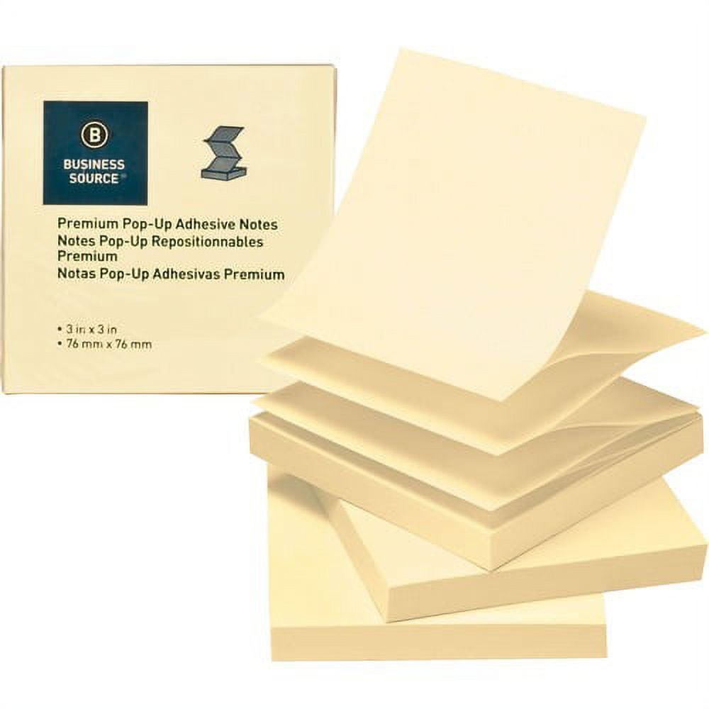 Business Source Reposition Pop-up Adhesive Notes - 3 Business Source Reposition Pop-up Adhesive Notes - 3