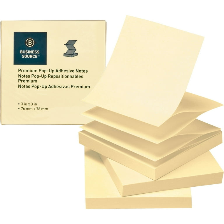 Business Source Reposition Pop-up Adhesive Notes - 3 Business Source Reposition Pop-up Adhesive Notes - 3
