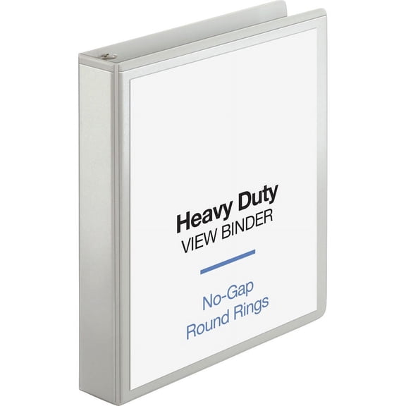 Business Source Round-ring View Binder - 1 1/2" Binder Capacity - Letter - 8 1/2" x 11" Sheet Size - 350 Sheet Capacity - Round Ring Fastener(s) - 2 Internal Pocket(s) - Polypropylene, Chipboard, Boar