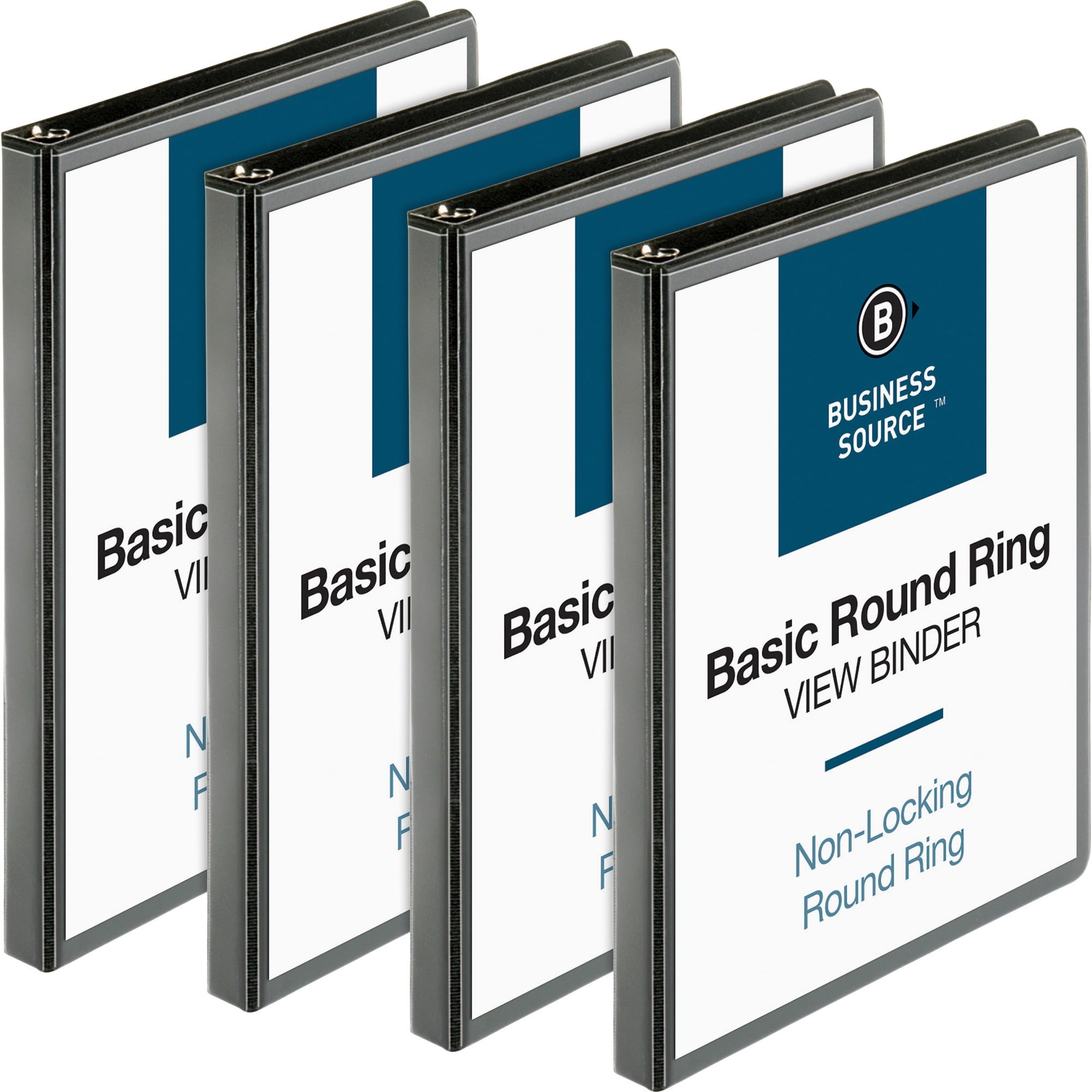 Business Source Round-ring View Binder - 1/2 Business Source Round-ring View Binder - 1/2