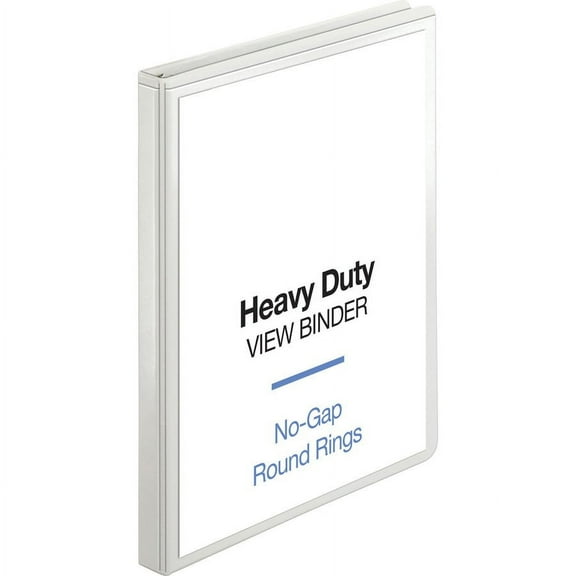 Business Source Round-ring View Binder - 1/2" Binder Capacity - Letter - 8 1/2" x 11" Sheet Size - 125 Sheet Capacity - Round Ring Fastener(s) - 2 Int | Bundle of 2 Each