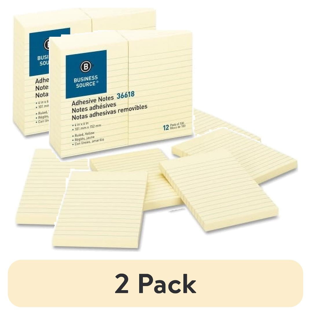 Business Source Ruled Adhesive Notes - 4 Business Source Ruled Adhesive Notes - 4