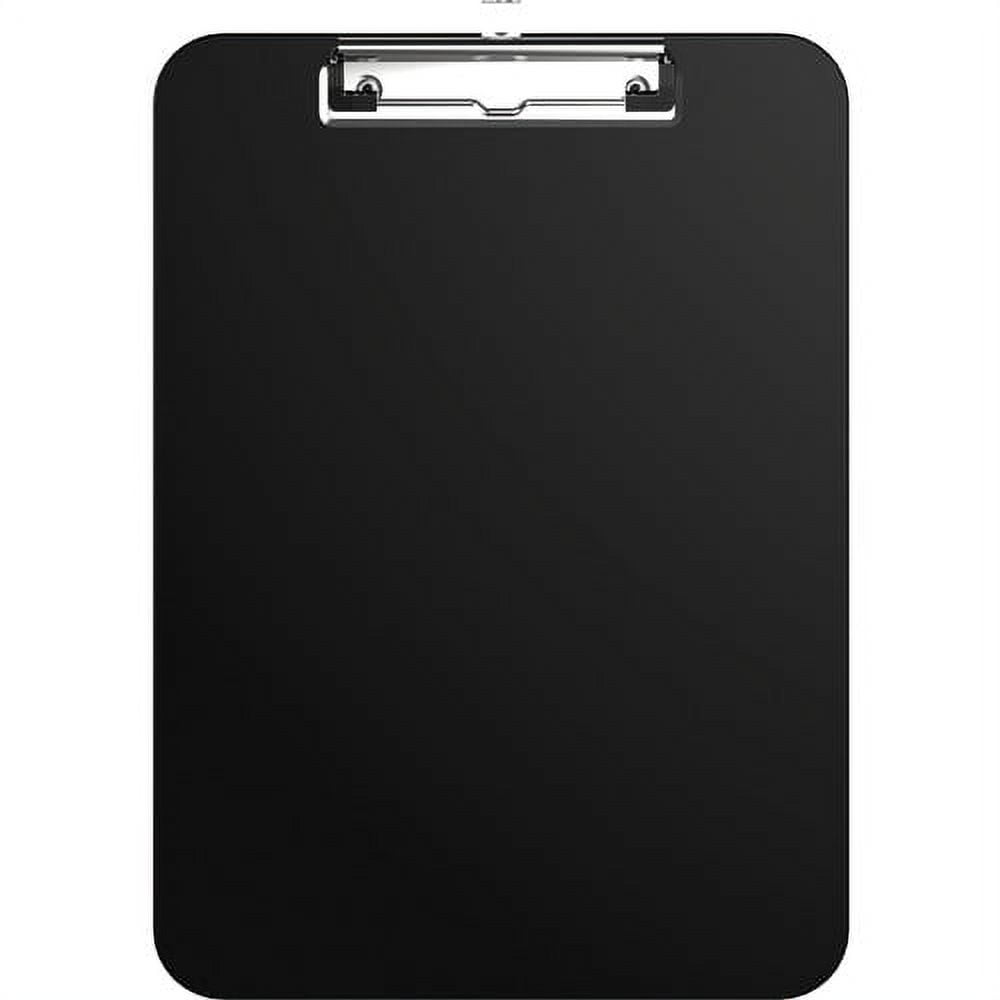 Business Source Shatterproof Clipboard - 8 1/2" x 11" - Plastic - Black - 1 Each | Bundle of 10 Each