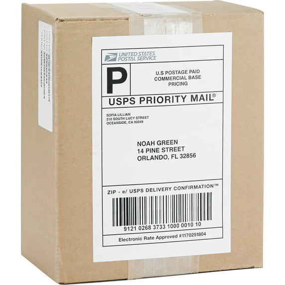 Business Source Shipping Labels- 5.50" x 8.50" Length - White- 200 / Box