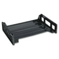 thumbnail image 1 of Business Source Side-loading Stackable Letter Trays Desktop - Recycled - Black - 1 / Each, 1 of 3