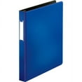 thumbnail image 1 of Business Source Slanted D-ring Binders - 1" Binder Capacity - 3 x D-Ring Fastener(s) - 2 Internal Pocket(s) - Chipboard, Polypropylene - Blue - PVC-fr | Bundle of 2 Each, 1 of 1