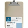 thumbnail image 1 of Business Source Spring Clip Plastic Clipboard - 8 1/2" x 11" - Spring Clip - Plastic - Smoke - 1 Each | Bundle of 5, 1 of 2