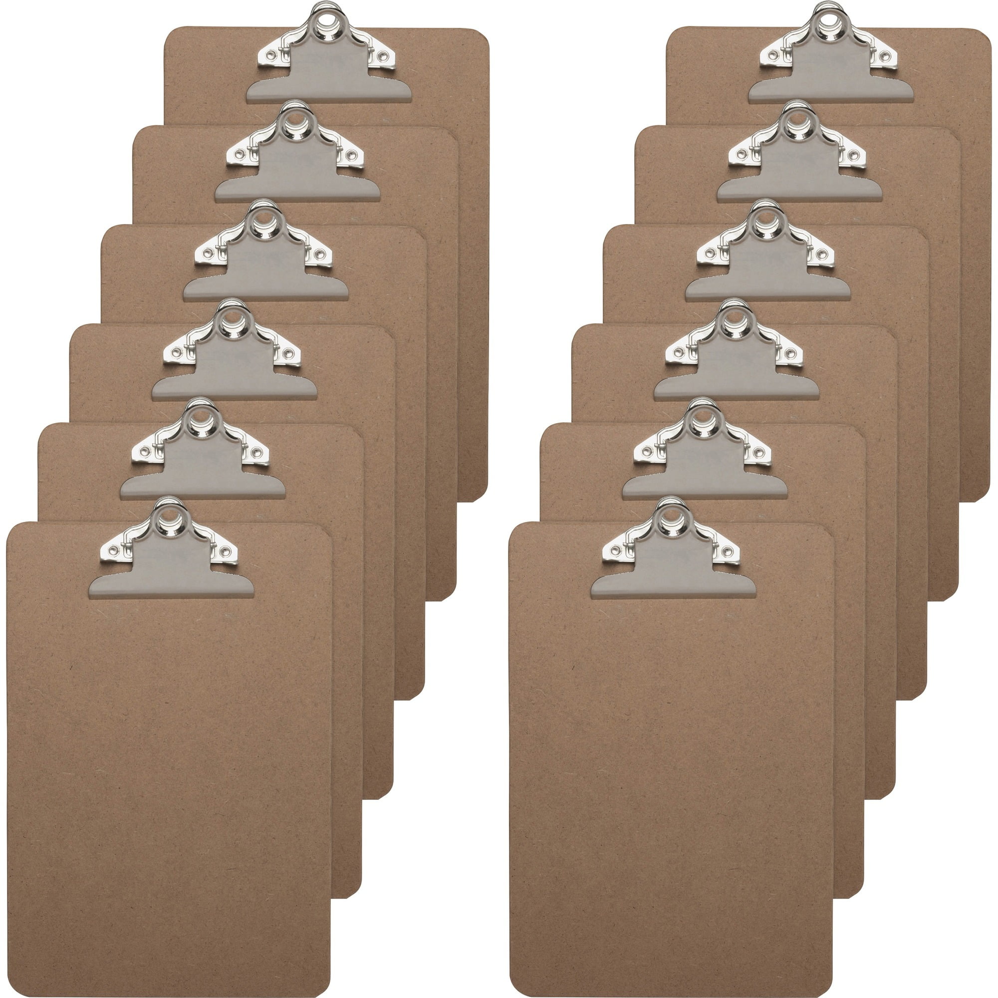 Business Source Standard Metal Clip Clipboard - Standard - 6" X 9" - Brown - 12 / Box