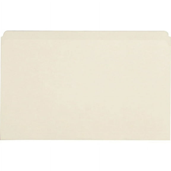 Business Source Straight Tab Cut Legal Recycled Top Tab File Folder - 8 1/2" x 14" - Manila - Manila - 10% Recycled - 100 / Box | Bundle of 2 Boxes