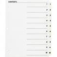 thumbnail image 1 of Business Source Table of Content Quick Index Dividers - Printed Tab(s) - Digit - 1-10 - 10 Tab(s)/Set - 8.5" Divider Width x 11" Divider Length - 3 Hole Punched - White Divider - W | Bundle of 5, 1 of 2