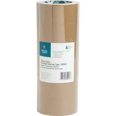 Business Source Tan Packaging Tape, Tan, 6 / Pack (Quantity)