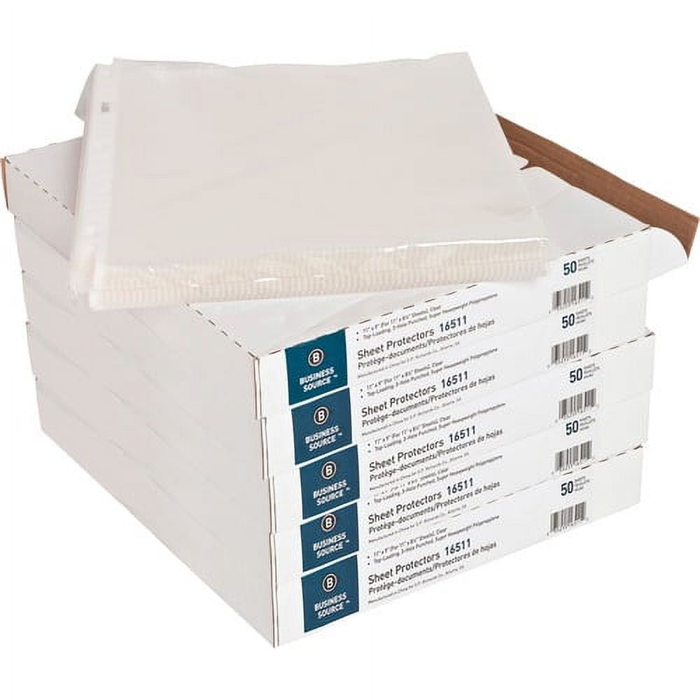 Business Source Top-Loading Poly Sheet Protectors - 3.2 mil Thickness - For Letter 8 1/2 Business Source Top-Loading Poly Sheet Protectors - 3.2 mil Thickness - For Letter 8 1/2