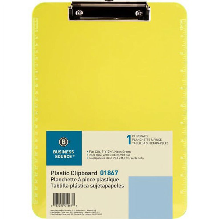 Business Source Flat Clip Clipboard - 9 Business Source Flat Clip Clipboard - 9