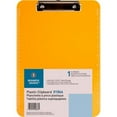 thumbnail image 1 of Business Source Transparent Plastic Clipboard - 9" x 12" - Low-profile - Plastic - Neon Orange - 1 Each | Bundle of 10 Each, 1 of 1
