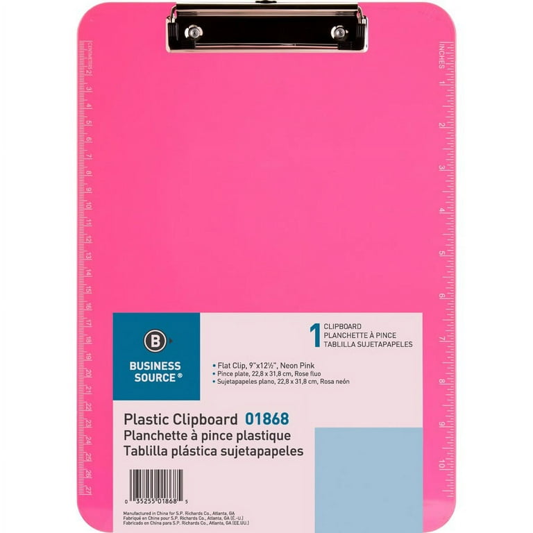 Business Source Flat Clip Clipboard - 9 Business Source Flat Clip Clipboard - 9