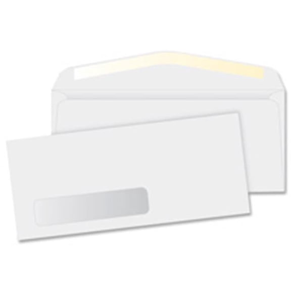 Business Source Window Envelopes - White - No. 10 - Side Seam - 4.13in x 9.50in