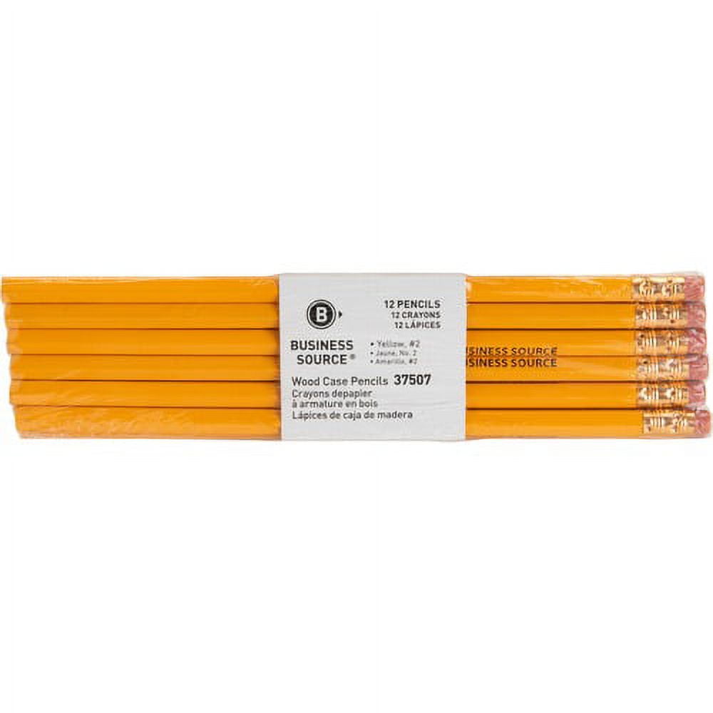 Business Source Woodcase No. 2 Pencils - #2 Lead - Yellow Wood Barrel - 1 Dozen Business Source Woodcase No. 2 Pencils - #2 Lead - Yellow Wood Barrel - 1 Dozen