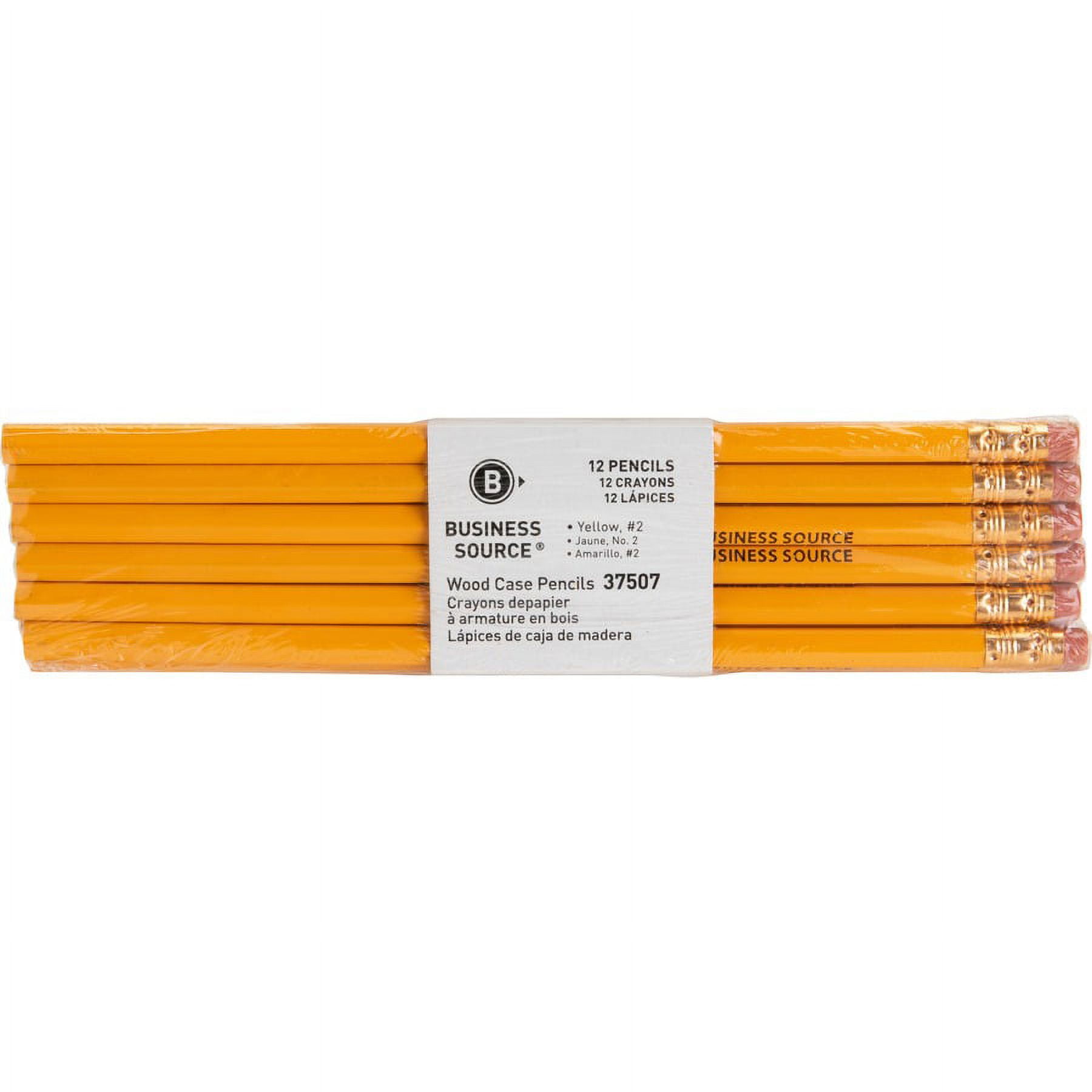 Business Source Woodcase No. 2 Pencils - #2 Lead - Yellow Wood Barrel - 1 Dozen Business Source Woodcase No. 2 Pencils - #2 Lead - Yellow Wood Barrel - 1 Dozen