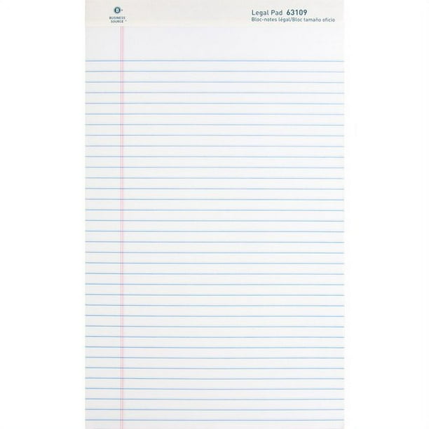Business Source Legal Pads - 50 Sheets - 0.34 Business Source Legal Pads - 50 Sheets - 0.34