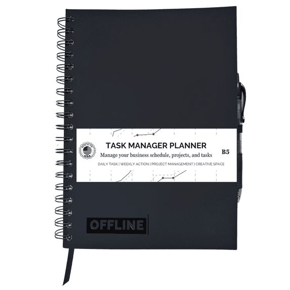 Business Task Manager - Spiral Notebook - Planner for Daily, Weekly ...