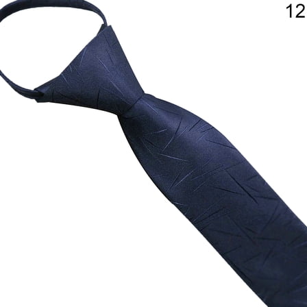 Business Tie Striped Zipper Men Plaid All Match Neck Tie for Wedding