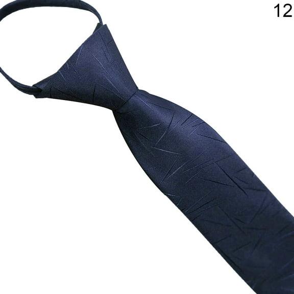 Business Tie Striped Zipper Men Plaid All Match Neck Tie for Wedding