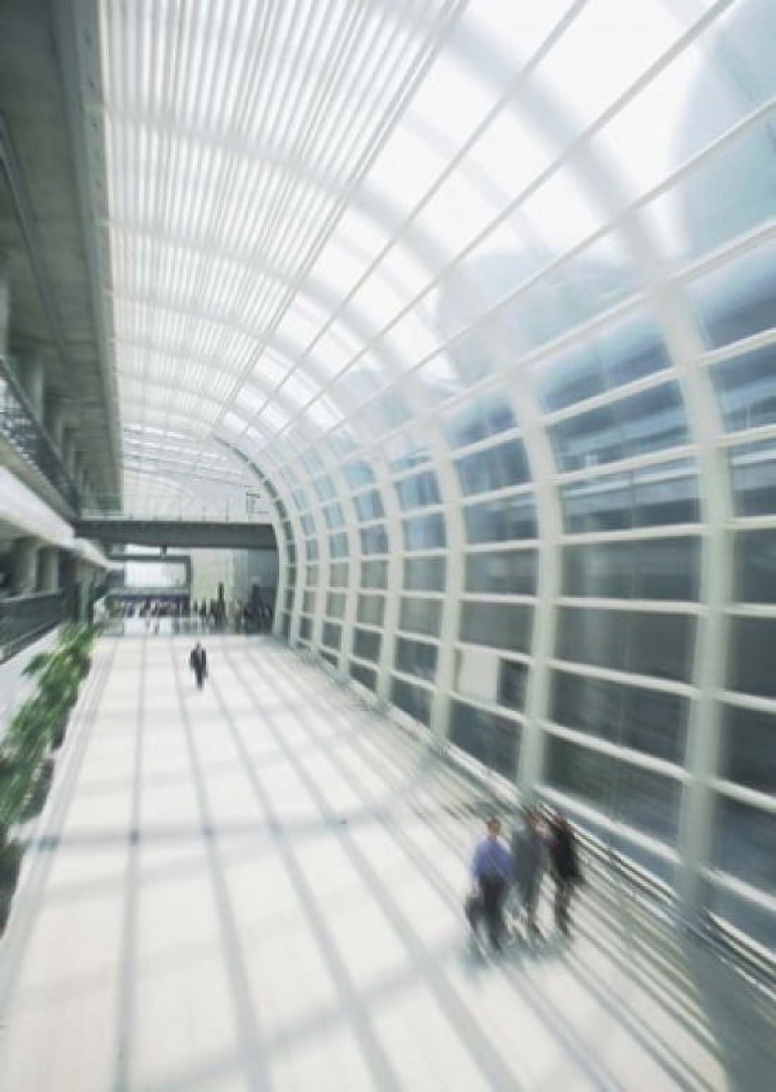 Business Travelers in Modern Airport Canvas Art - Bill Bachmann DanitaDelimont (13 x 18)