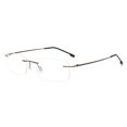 Business Ultra Light Titanium Alloy Rimless Flexible Eyeglasses Frame