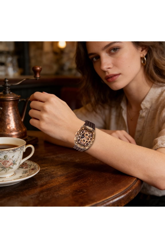 Business Watch, Quartz Wristwatch, Chronograph Timepiece, Accurate Stopwatch Function and Daily Splash-Resistant Build for Formal Meeting, Office Work, and Casual Outing.