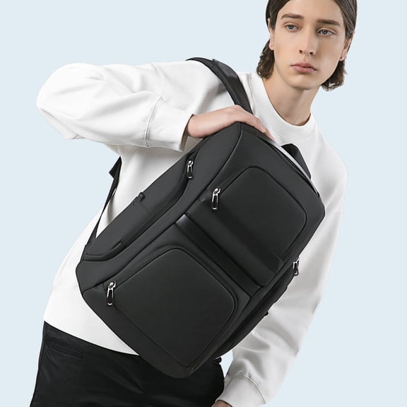 Business Waterproof Backpack Large Capacity Computer Bag,Black