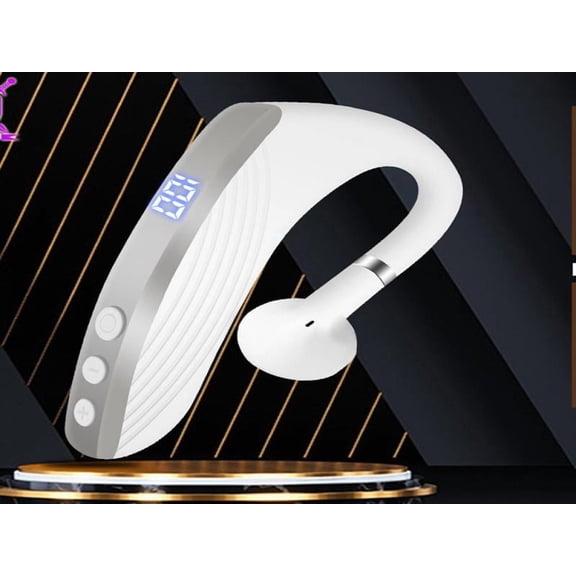 Business Wireless Headset with Open-Ear Design, Single-Side, Battery Display - Bluetooth Earpiece MS16 for Universal Cell Phone And Bluetooth Device