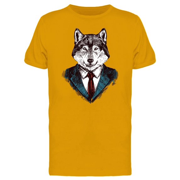 Business Wolf In A Suit Tee Men's -Image by Shutterstock