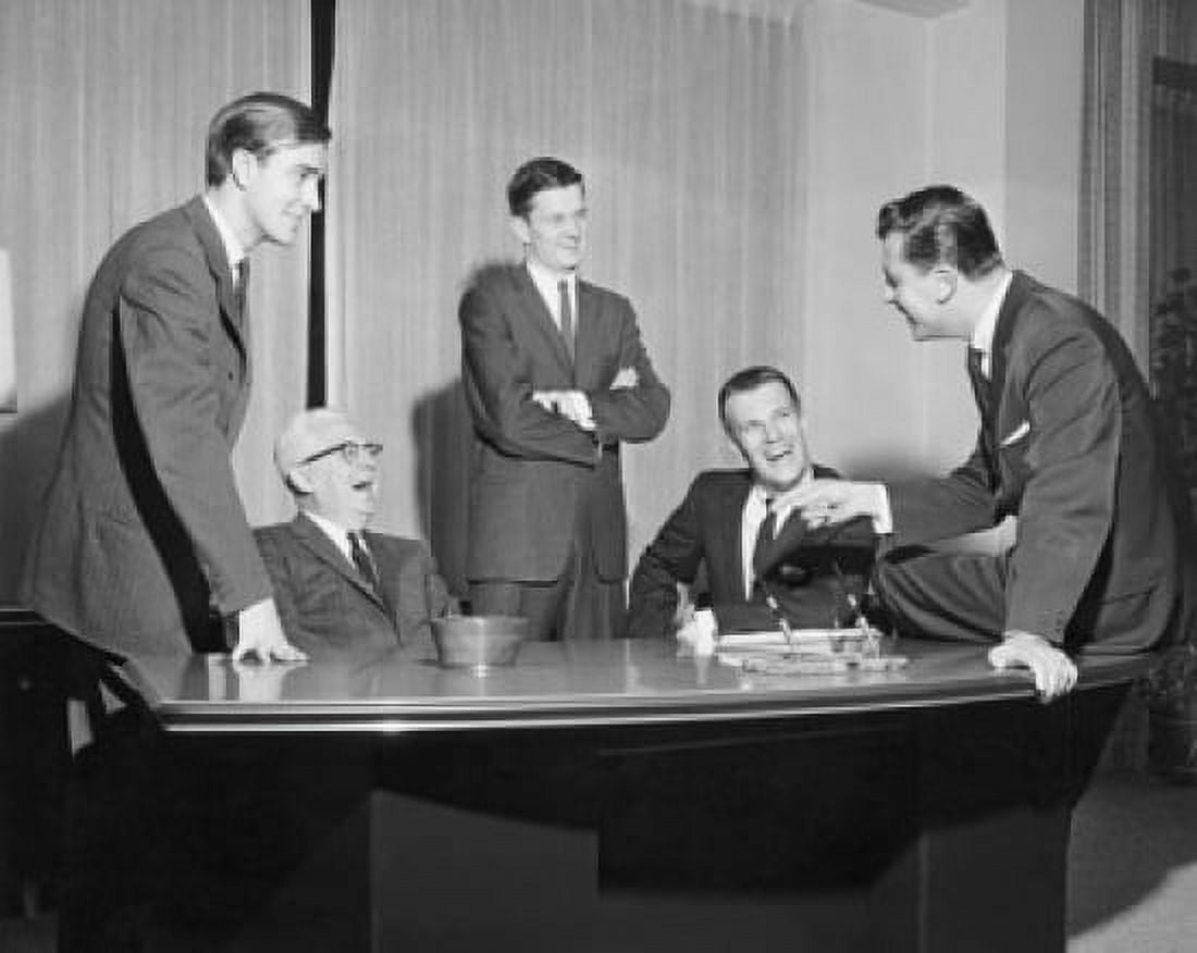 Business executives laughing in a conference room Canvas Art - (24 x 36)