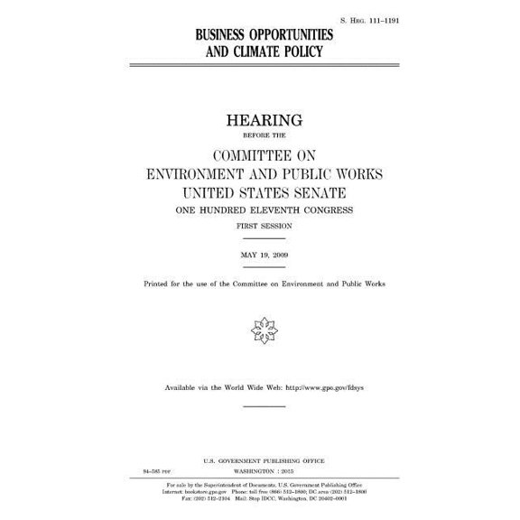 Business opportunities and climate policy (Paperback)