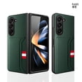 thumbnail image 1 of Business-style card-inserting phone leather case for Samsung Z fold4, card slot, 1 of 9