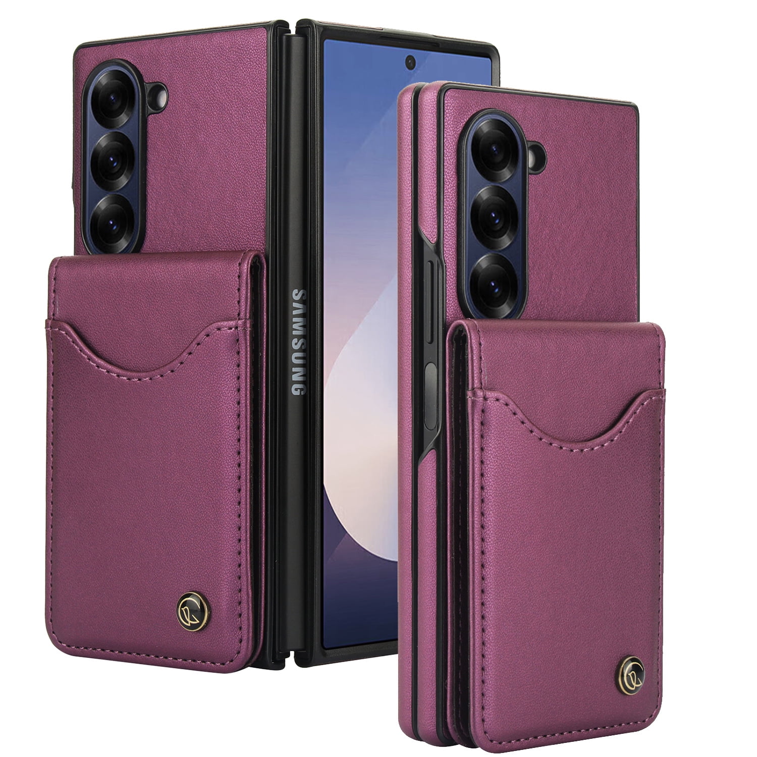 Business style wallet phone leather case for Samsung Z Fold6 Fold5 ...