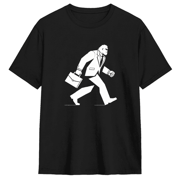 Businessman Gorilla Cool Graphic Tee For Men, Funny Work Cotton Short Sleeves T-Shirt