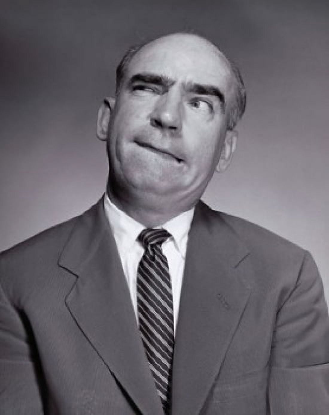 Businessman biting his lips and squinting Canvas Art - (24 x 36)