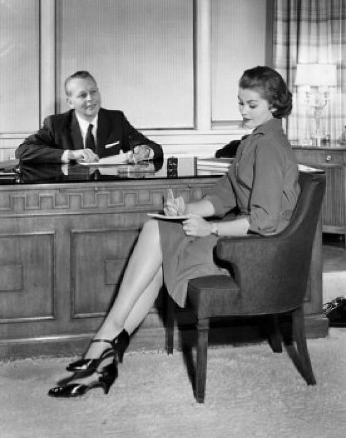 Businessman dictating notes to his secretary in an office Canvas Art - (18 x 24)