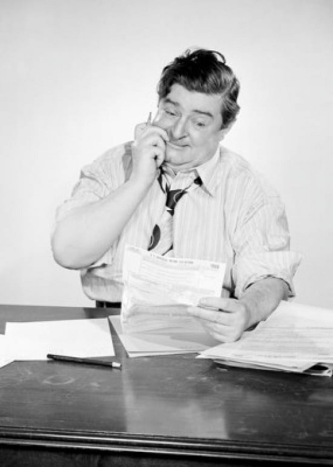 Businessman doing paperwork Canvas Art - (24 x 36)