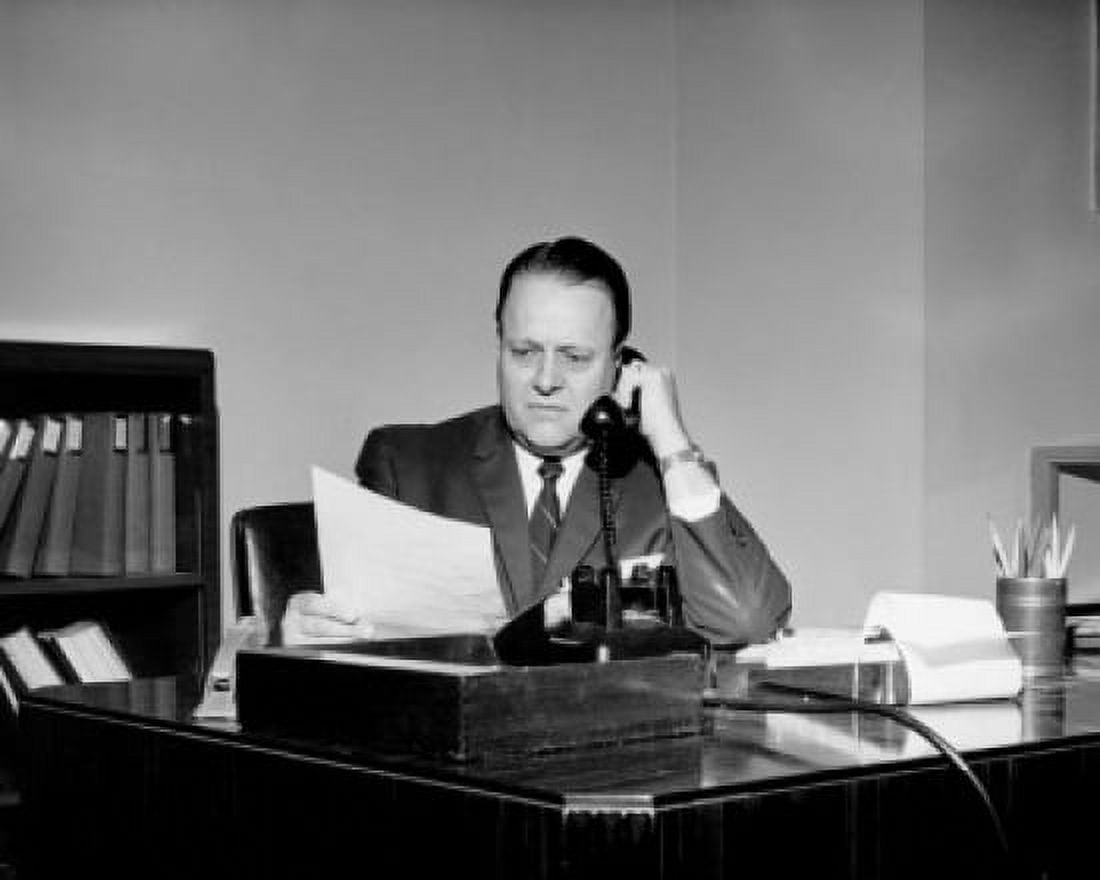 Businessman listening on the telephone Canvas Art -  (18 x 24)