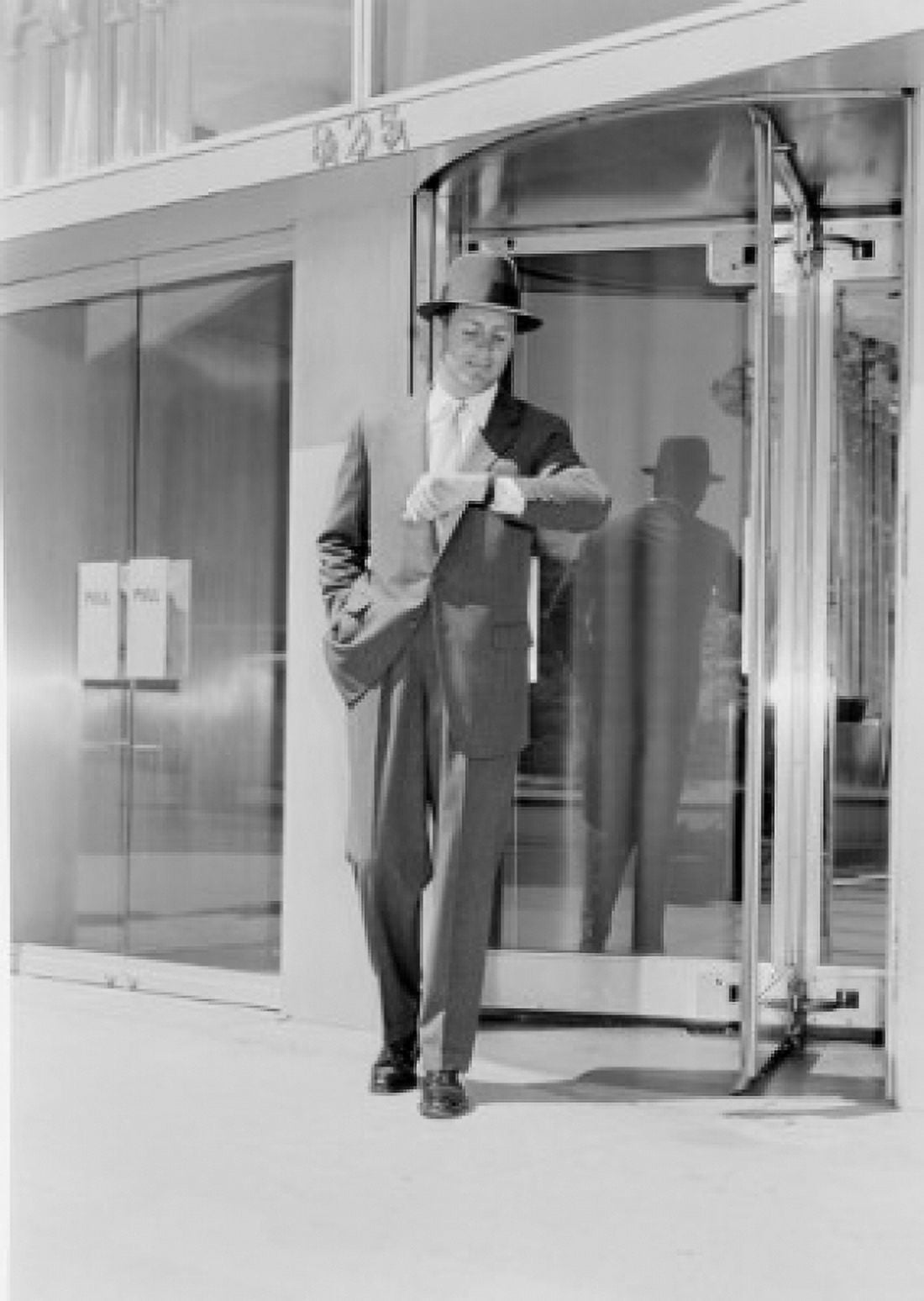 Businessman looking at wristwatch Canvas Art - (24 x 36)